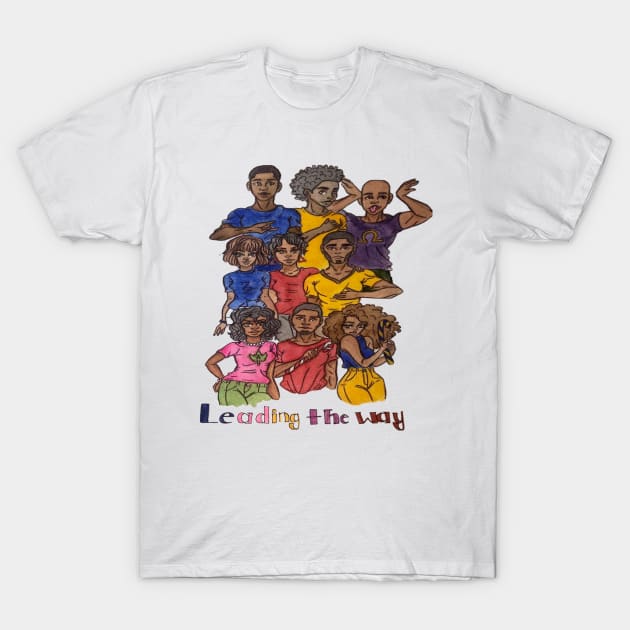 Leading The Way - Divine 9 T-Shirt by msallie11